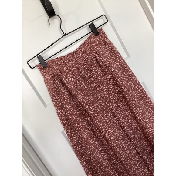 New in Women Floral Dotted Smocked Waist Wide Leg Palazzo Pants Oversized Small - Picture 2 of 11